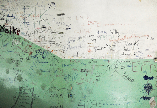 Goražde, mur d'école